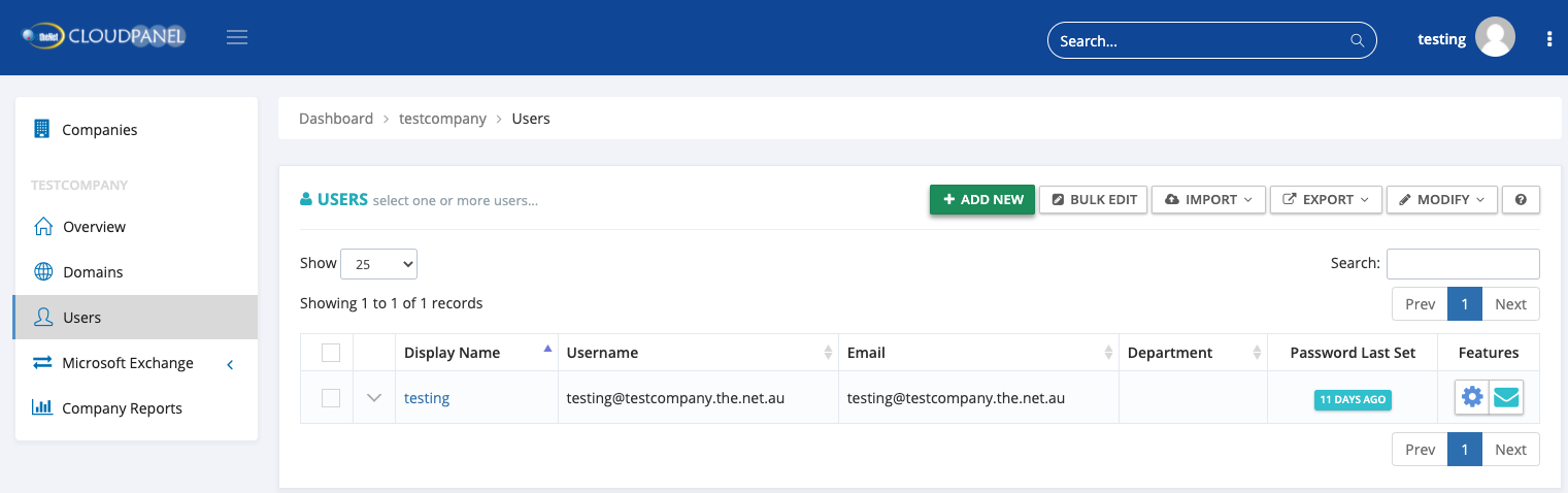 Adding Additional Users Cloudpanel - OntheNet