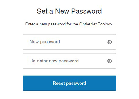 New Password Screen